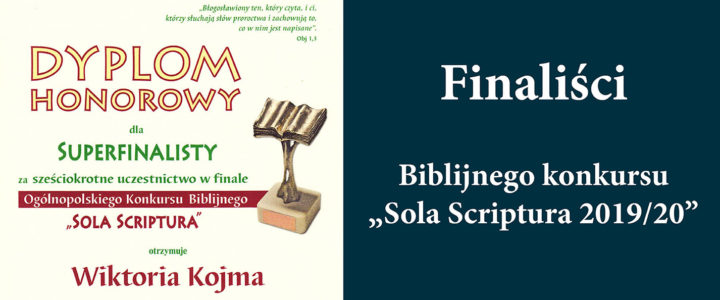 Ogólnopolski Konkurs Biblijny „Sola Scriptura 2019/2020”